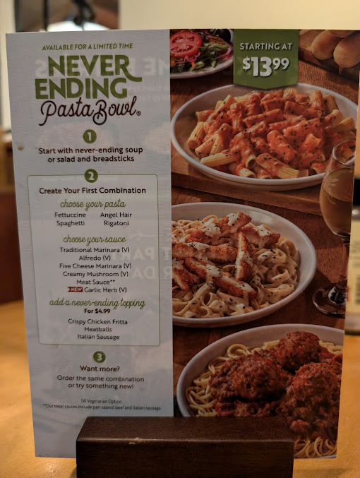 Menu Olive Garden Italian Restaurant - 0