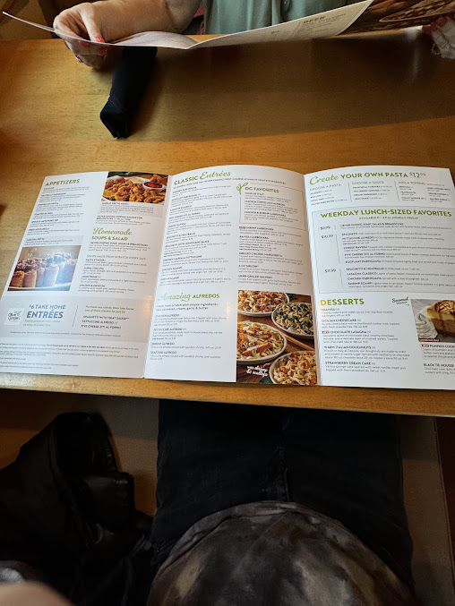 Menu Olive Garden Italian Restaurant - 1