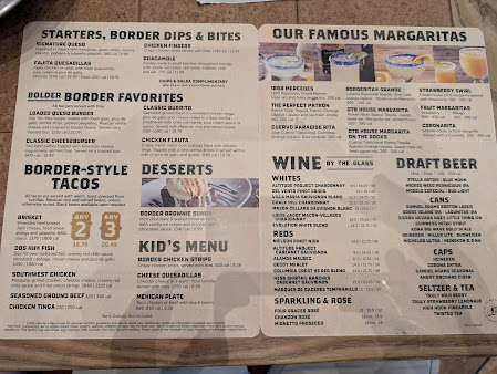 Menu On The Border Mexican Grill Cantina Desoto - 4