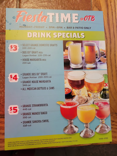 Menu On The Border Mexican Grill Cantina Paramus - 0