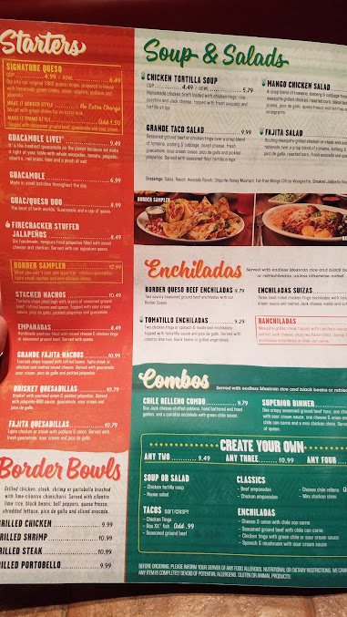 Menu On The Border Mexican Grill Cantina Paramus - 5
