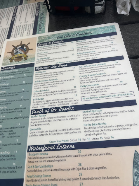 Menu On The Edge Bar Grill - 2