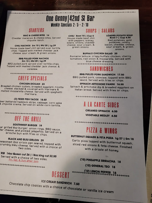 Menu One Genny - 2