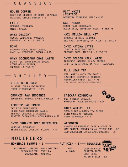 Menu Onyx Coffee Lab Rogers Hq - 0
