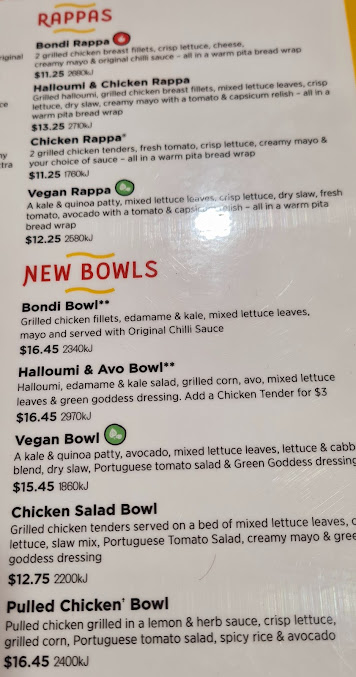 Menu Oporto - 2