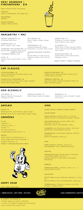 Menu Orale Mexican Kitchen - Restaurants Jersey City - 5