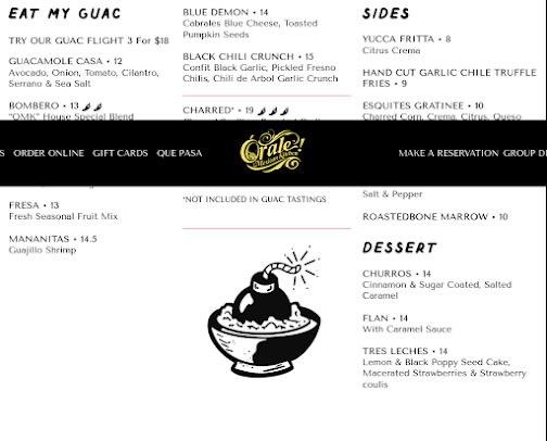 Menu Orale Mexican Kitchen - Restaurants Jersey City - 6