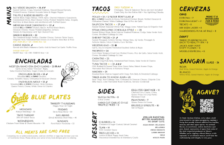 Menu Orale Mexican Kitchen - Restaurants Jersey City - 7