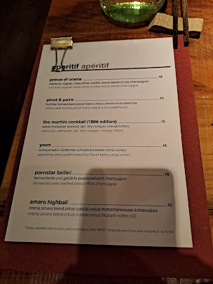 Menu Orania.restaurant & Orania.bar - 1