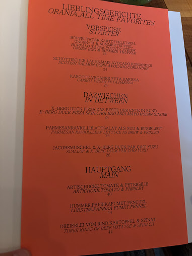 Menu Orania.restaurant & Orania.bar - 2