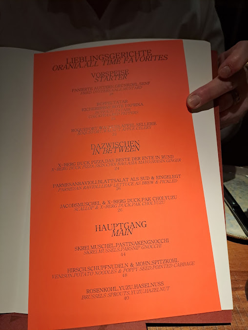 Menu Orania.restaurant & Orania.bar - 3