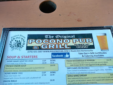 Menu Original Pocono Pub And Grill - 1