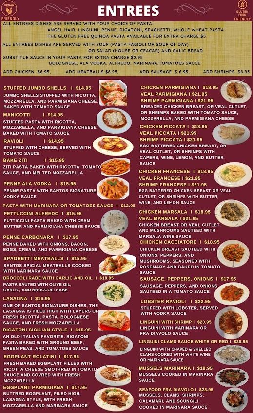 Menu Original Santos Wood Fired Pizza Restaurant - 3