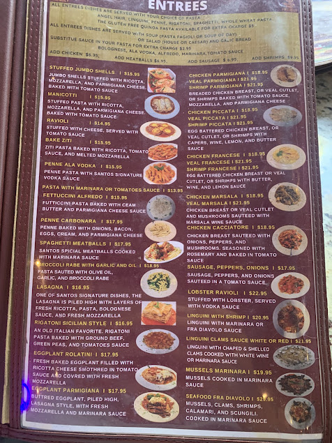 Menu Original Santos Wood Fired Pizza Restaurant - 4