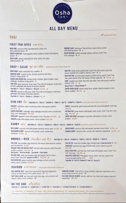 Menu Osha Thai Kitchen And Sushi - 3