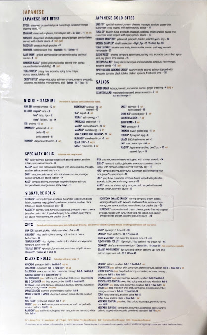 Menu Osha Thai Kitchen And Sushi - 4