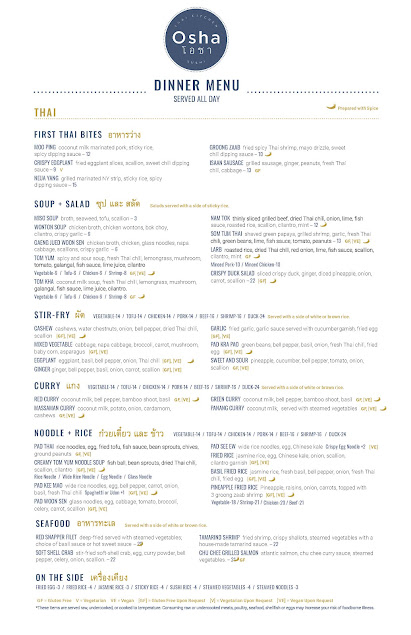 Menu Osha Thai Kitchen And Sushi - 5