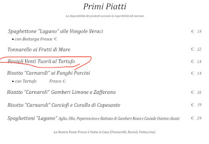 Menu Osteria Del Tempo Perso - 1