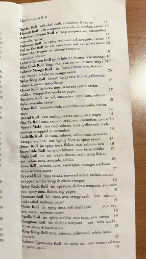 Menu Ota Ya Japanese Restaurant - 1