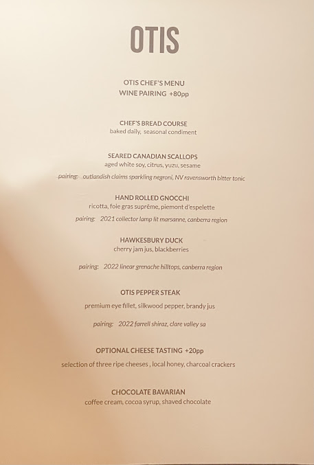 Menu Otis Dining Hall - 1