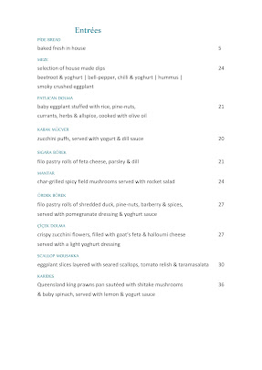 Menu Ottoman Cuisine - 0
