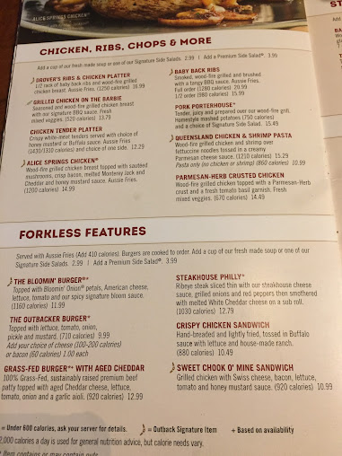Menu Outback Steakhouse - 9