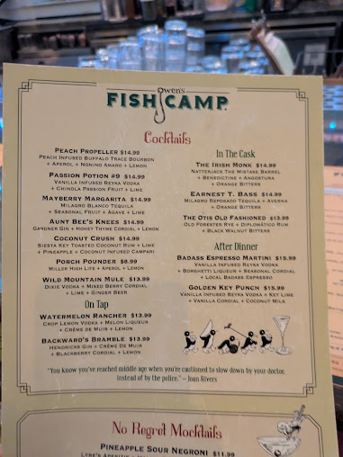 Menu Owens Fish Camp Lakewood Ranch - 6