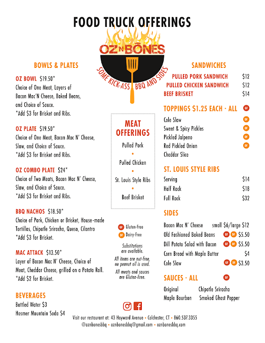 Menu Oz N Bones Bbq - 9
