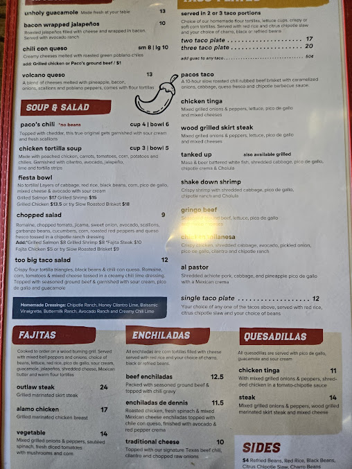 Menu Paco's Tacos & Tequila - 1