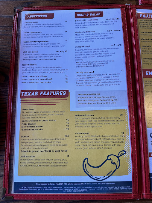 Menu Paco's Tacos & Tequila - 3