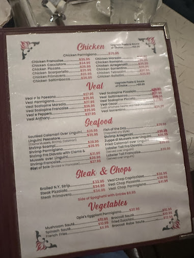 Menu Paesano Of Mulberry Street - 1