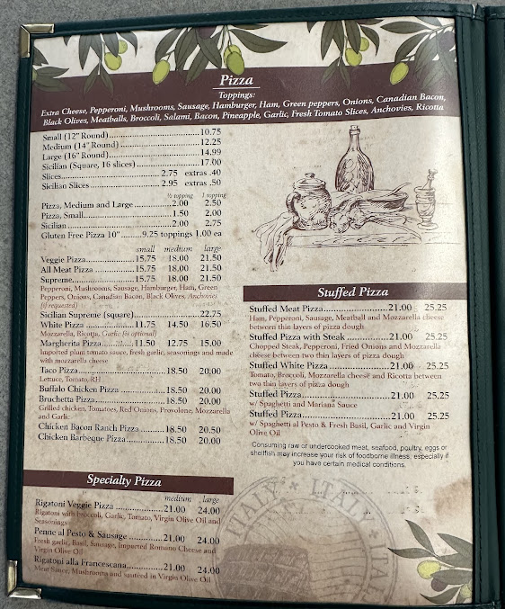 Menu Palermo Pizza Italian Restaurant - 0