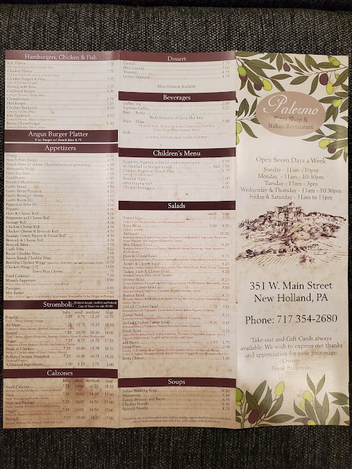 Menu Palermo Pizza Italian Restaurant - 7