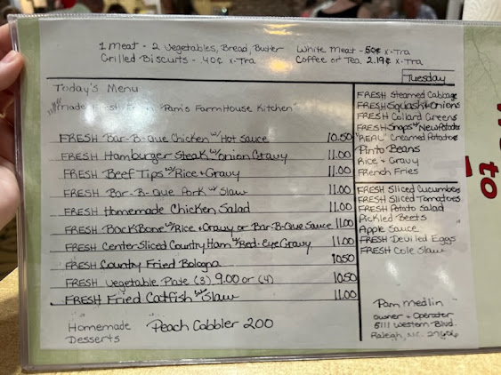 Menu Pam's Farmhouse Restaurant - 2