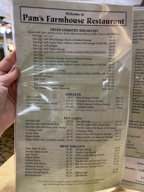 Menu Pam's Farmhouse Restaurant - 4