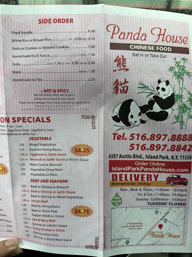 Menu Panda House Island Park - 2