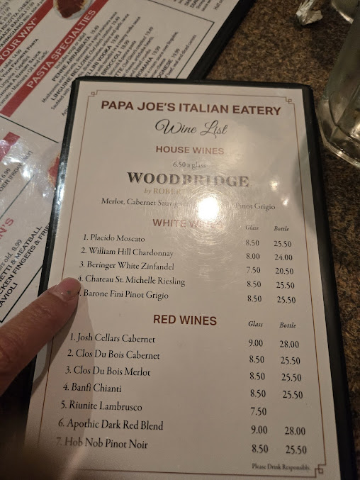 Menu Papa Joe's Italian Eatery - 2