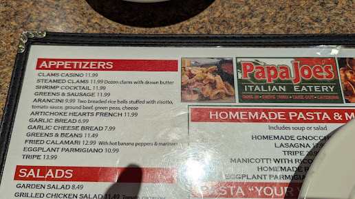 Menu Papa Joe's Italian Eatery - 4