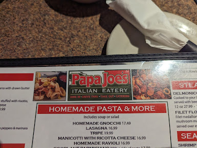 Menu Papa Joe's Italian Eatery - 6