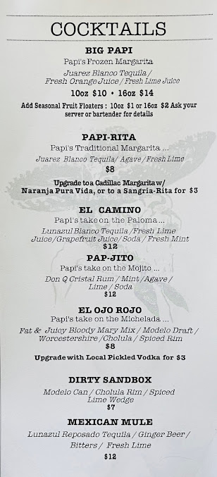 Menu Papis Taqueria Featuring Cachitas Kitchen - 1