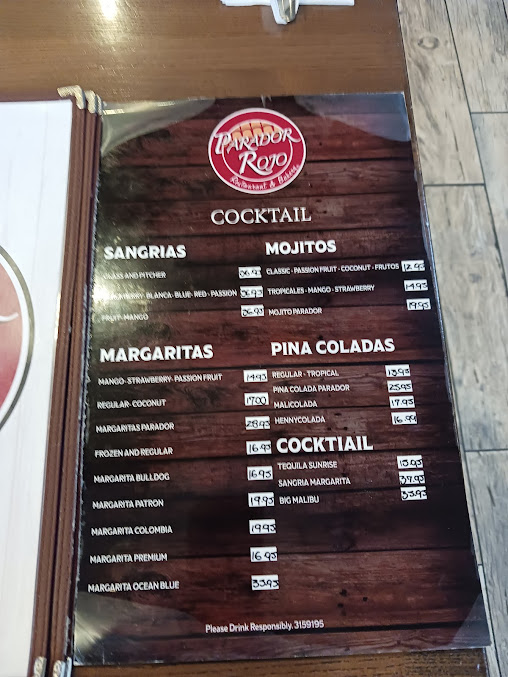 Menu Parador Rojo Restaurant - 5
