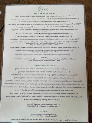 Menu Parida Bondi - 2