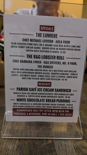 Menu Parish Cafe & Bar - 5