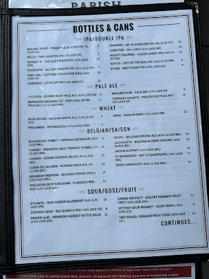 Menu Parish Cafe & Bar - 6