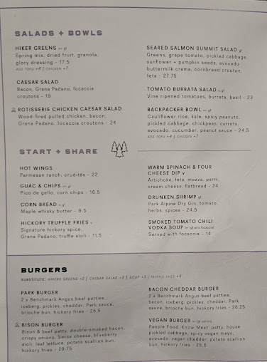 Menu Park Distillery Restaurant Bar - 0