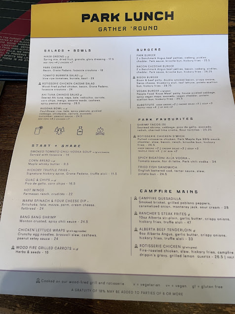 Menu Park Distillery Restaurant Bar - 4