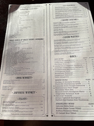 Menu Park Lane Tavern Of Rva Short Pump - 0