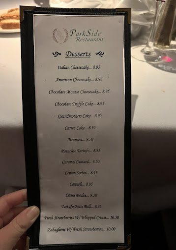 Menu Park Side Restaurant - 8
