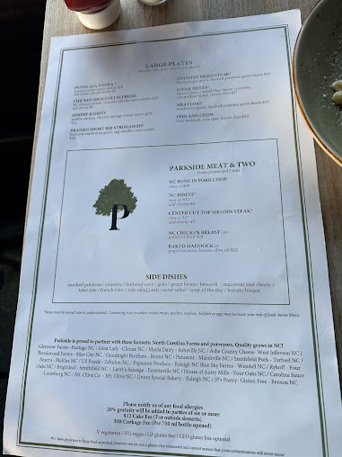 Menu Parkside Restaurant - 9
