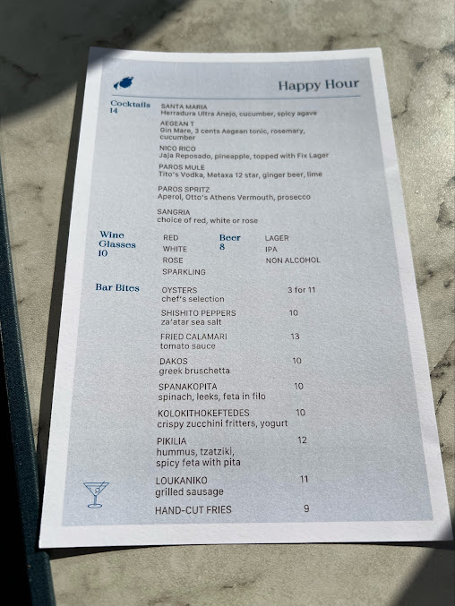 Menu Paros Tribeca - 3